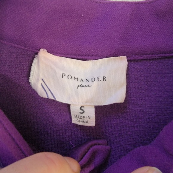 Pomander Place Aubergine Avery Mini Dress Mock Neck Sweatshirt Bracelet Sleeve S - Picture 5 of 15